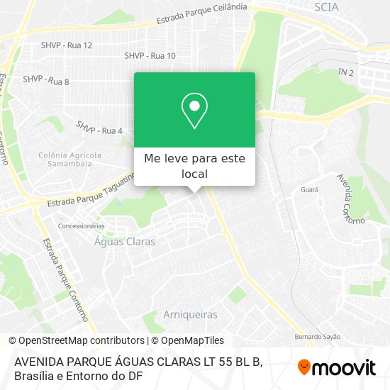 AVENIDA PARQUE ÁGUAS CLARAS LT 55 BL B mapa