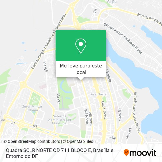 Quadra SCLR   NORTE QD 711 BLOCO E mapa