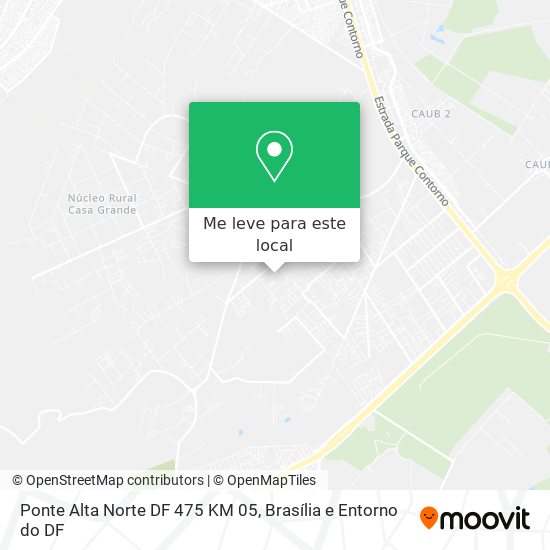 Ponte Alta Norte DF 475  KM 05 mapa