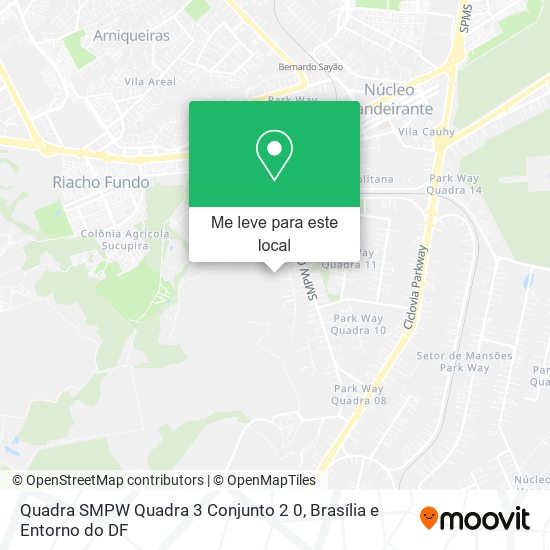 Quadra SMPW Quadra 3 Conjunto 2 0 mapa