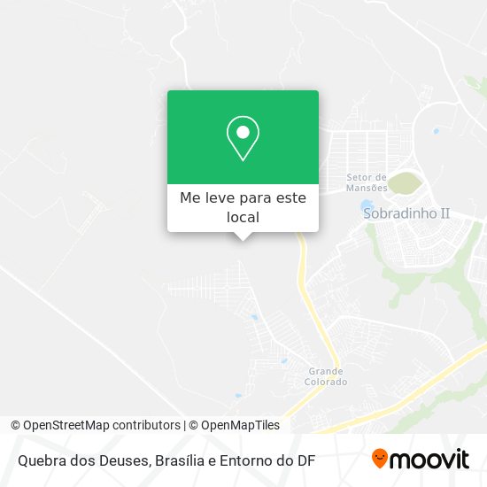Quebra dos Deuses mapa