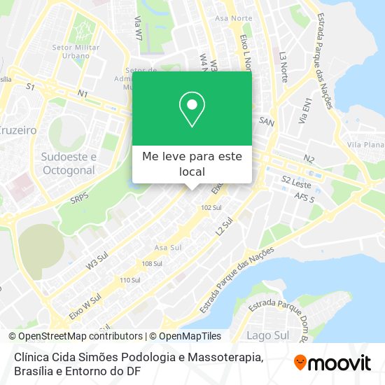 Clínica Cida Simões Podologia e Massoterapia mapa