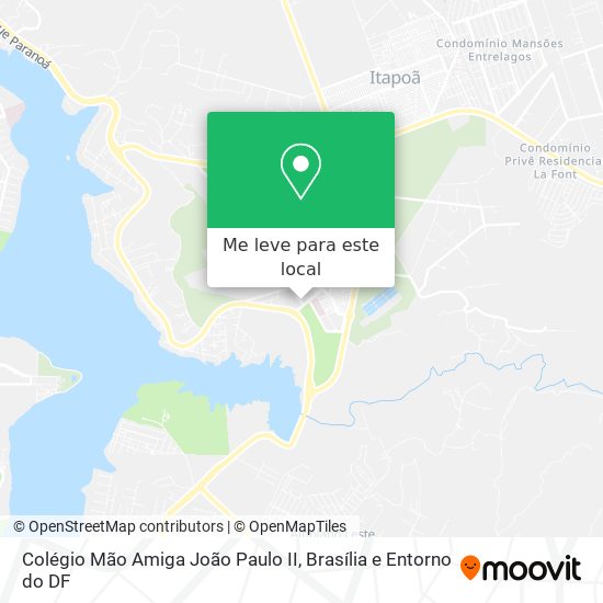 Colégio Mão Amiga João Paulo II mapa