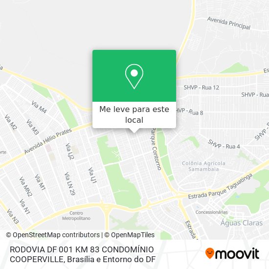 RODOVIA DF 001 KM 83 CONDOMÍNIO  COOPERVILLE mapa
