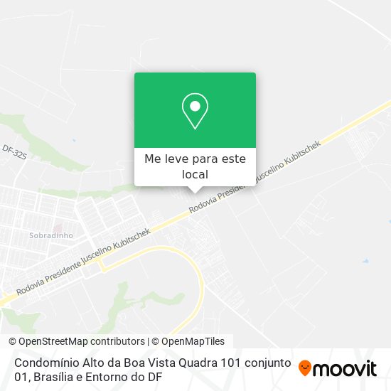 Condomínio Alto da Boa Vista Quadra 101 conjunto 01 mapa