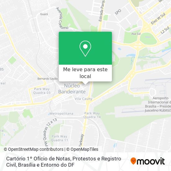 Cartório 1º Ofício de Notas, Protestos e Registro Civil mapa