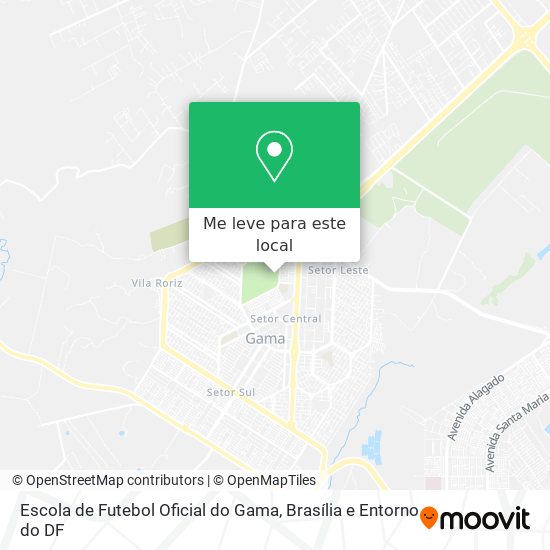 Escola de Futebol Oficial do Gama mapa
