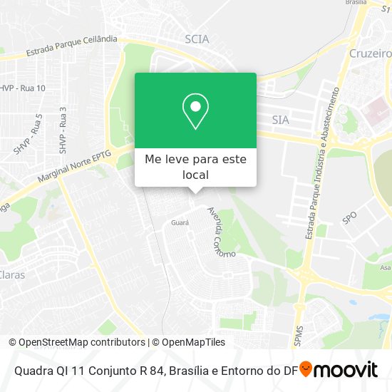 Quadra QI 11 Conjunto R 84 mapa