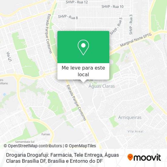 Drogaria Drogafuji: Farmácia, Tele Entrega, Águas Claras Brasília DF mapa