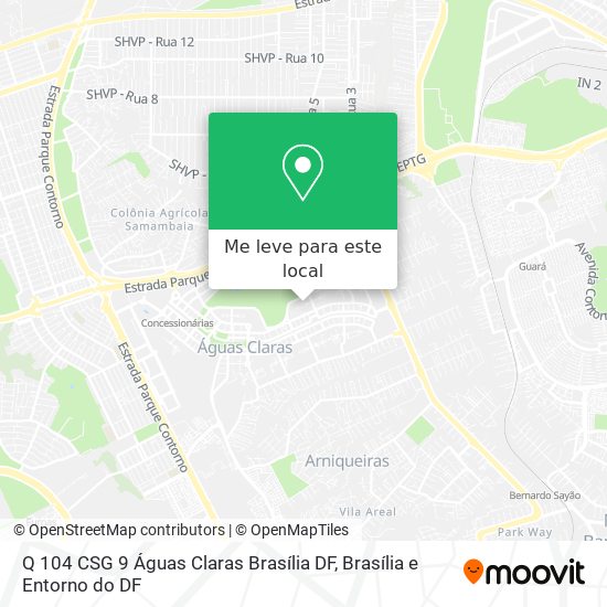 Q  104 CSG 9   Águas Claras  Brasília   DF mapa