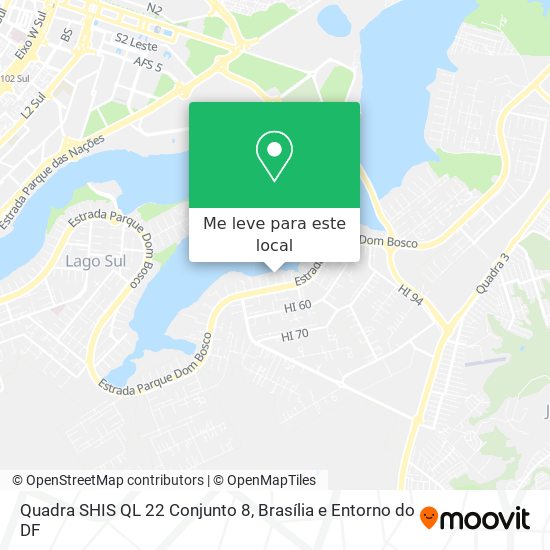 Quadra SHIS QL 22 Conjunto 8 mapa