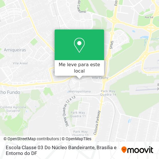 Escola Classe 03 Do Núcleo Bandeirante mapa