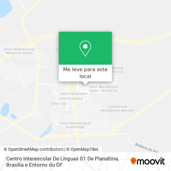 Centro Interescolar De Línguas 01 De Planaltina mapa