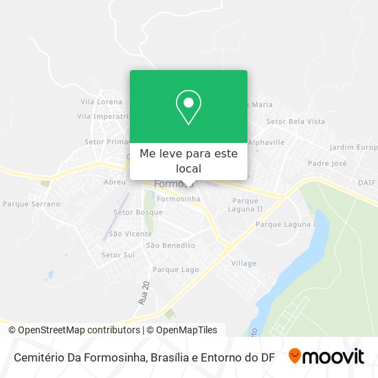 Cemitério Da Formosinha mapa