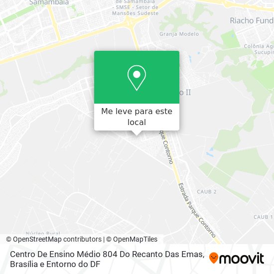 Centro De Ensino Médio 804 Do Recanto Das Emas mapa