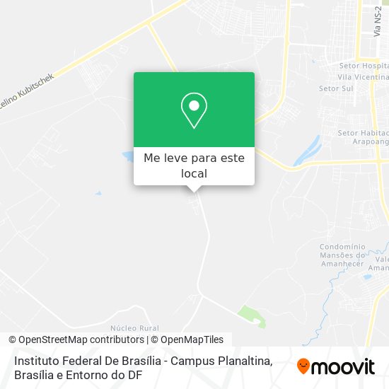 Instituto Federal De Brasília - Campus Planaltina mapa