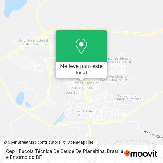 Cep - Escola Técnica De Saúde De Planaltina mapa