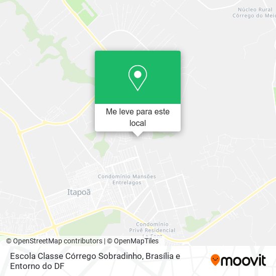 Escola Classe Córrego Sobradinho mapa