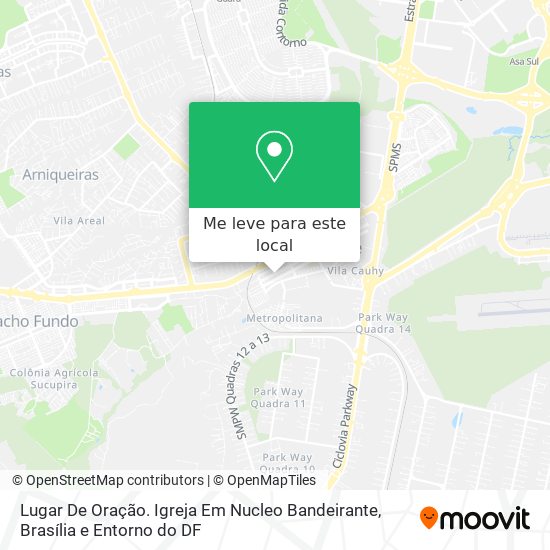 Lugar De Oração. Igreja Em Nucleo Bandeirante mapa