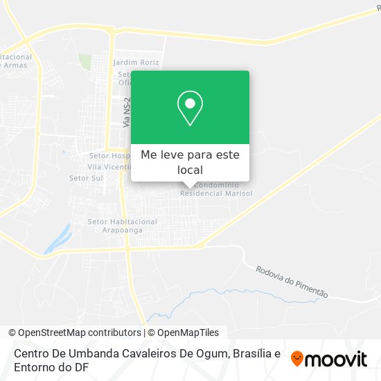 Centro De Umbanda Cavaleiros De Ogum mapa