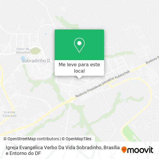 Igreja Evangélica Verbo Da Vida Sobradinho mapa