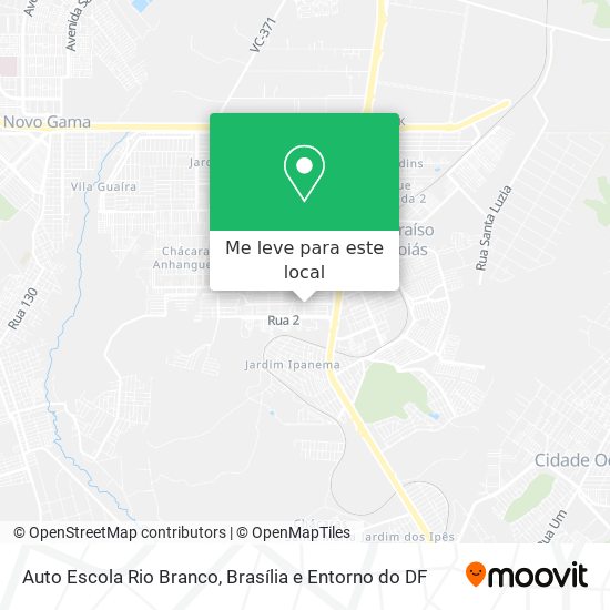 Auto Escola Rio Branco mapa