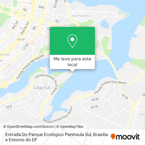 Entrada Do Parque Ecológico Península Sul mapa