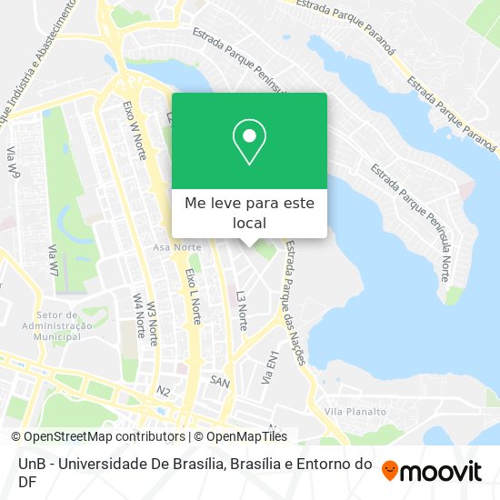 UnB - Universidade De Brasília mapa