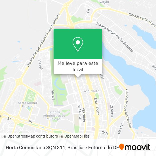 Horta Comunitária SQN 311 mapa