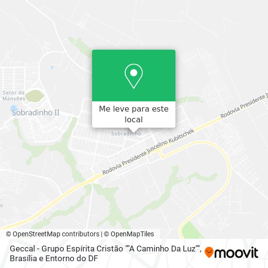 Geccal - Grupo Espírita Cristão ""A Caminho Da Luz"" mapa