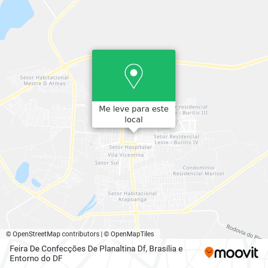 Feira De Confecções De Planaltina Df mapa