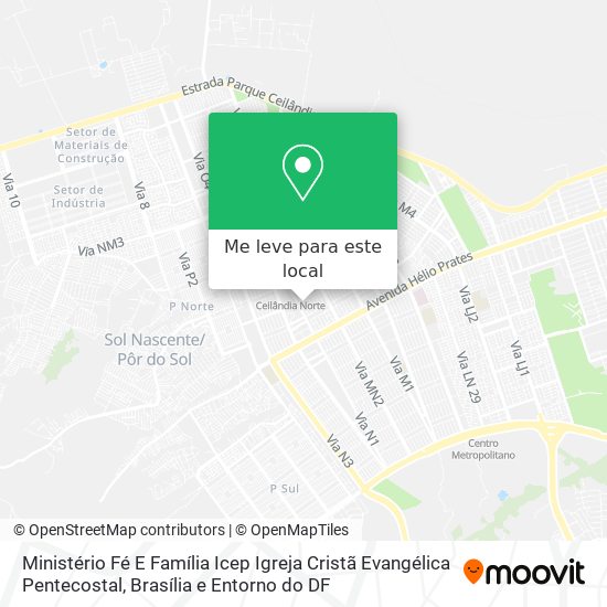 Ministério Fé E Família Icep Igreja Cristã Evangélica Pentecostal mapa