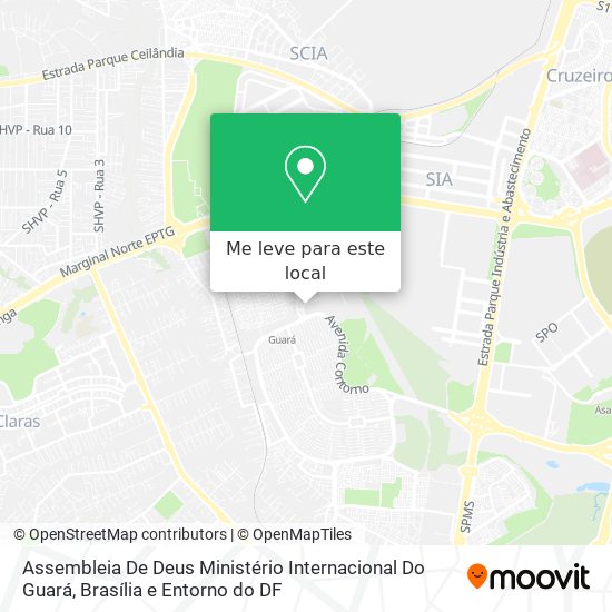 Assembleia De Deus Ministério Internacional Do Guará mapa