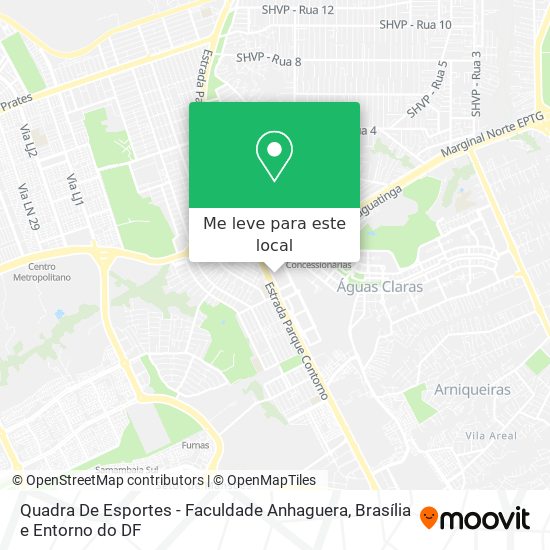 Quadra De Esportes - Faculdade Anhaguera mapa