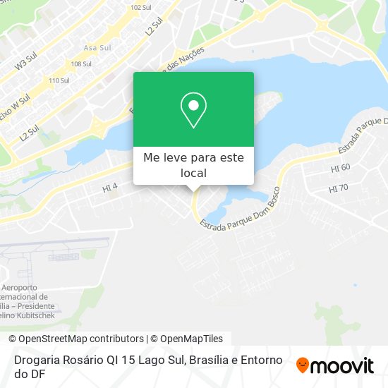 Drogaria Rosário QI 15 Lago Sul mapa