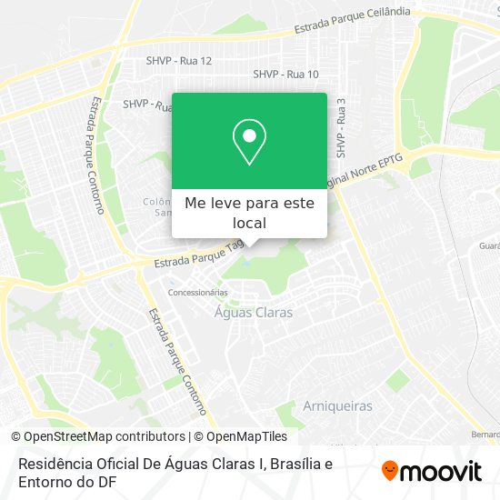 Residência Oficial De Águas Claras I mapa