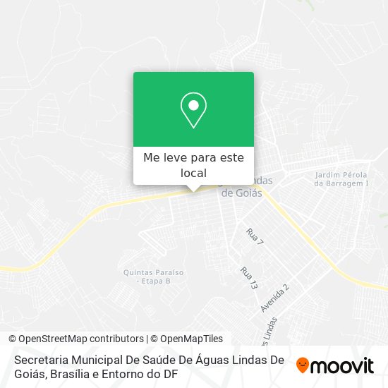 Secretaria Municipal De Saúde De Águas Lindas De Goiás mapa