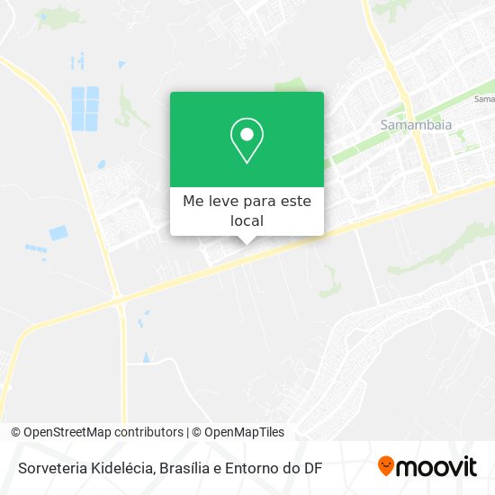 Sorveteria Kidelécia mapa