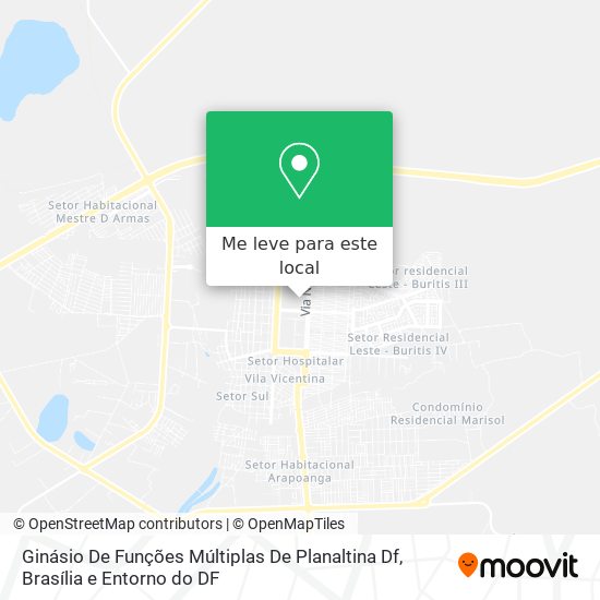 Ginásio De Funções Múltiplas De Planaltina Df mapa