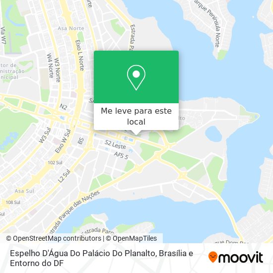 Espelho D'Água Do Palácio Do Planalto mapa