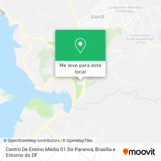 Centro De Ensino Médio 01 Do Paranoá mapa