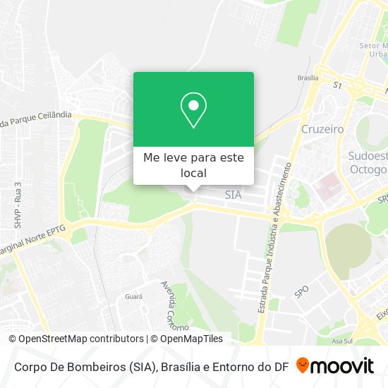Corpo De Bombeiros (SIA) mapa