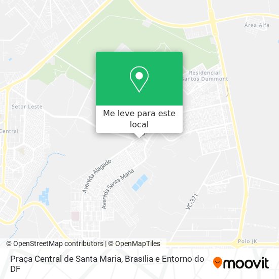 Praça Central de Santa Maria mapa