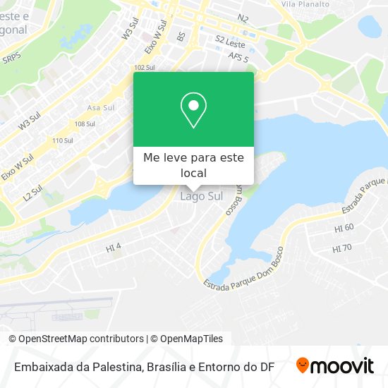 Embaixada da Palestina mapa