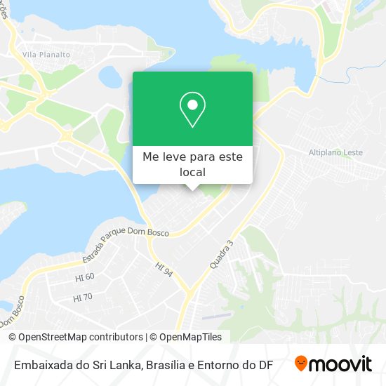 Embaixada do Sri Lanka mapa