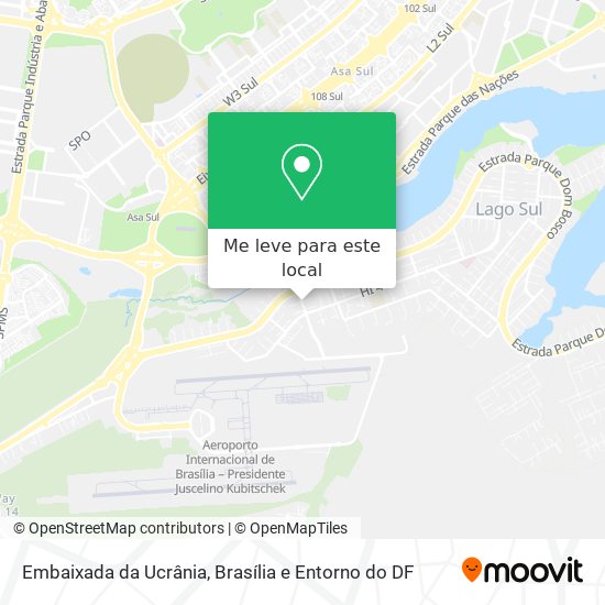 Embaixada da Ucrânia mapa