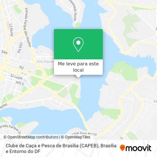 Clube de Caça e Pesca de Brasilia (CAPEB) mapa