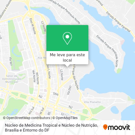 Núcleo de Medicina Tropical e Núcleo de Nutrição mapa