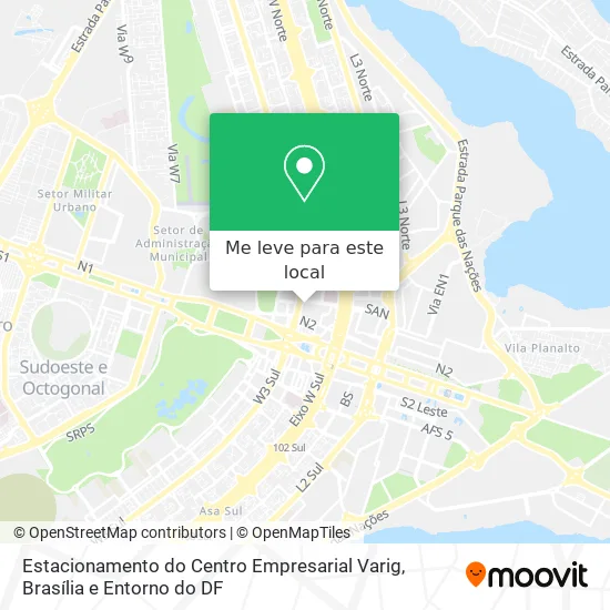Estacionamento do Centro Empresarial Varig mapa