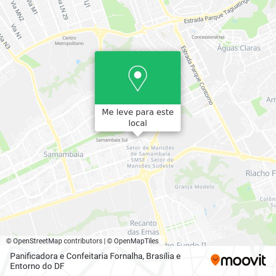 Panificadora e Confeitaria Fornalha mapa